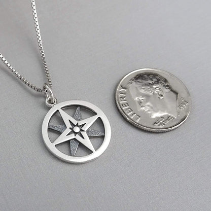 Compass Necklace Sterling Silver, Gift for the Graduate, Go Confidently in the Direction of Your Dreams, Graduation Gift Necklace