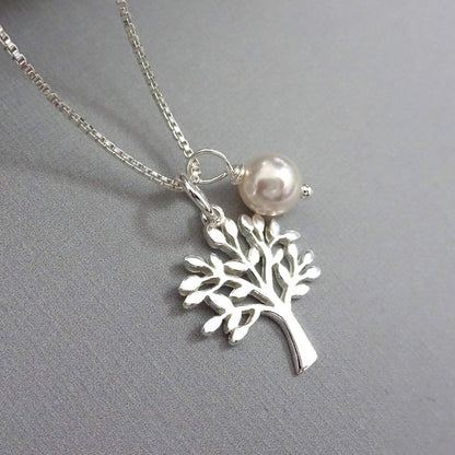 Tree of Life Necklace, Mother in Law Gift Necklace, Mother of the Bride, Mother of the Groom Gift, Sterling Silver Tree of Life Necklace, Mother's Day Gift for Mom (for mother-in-law)