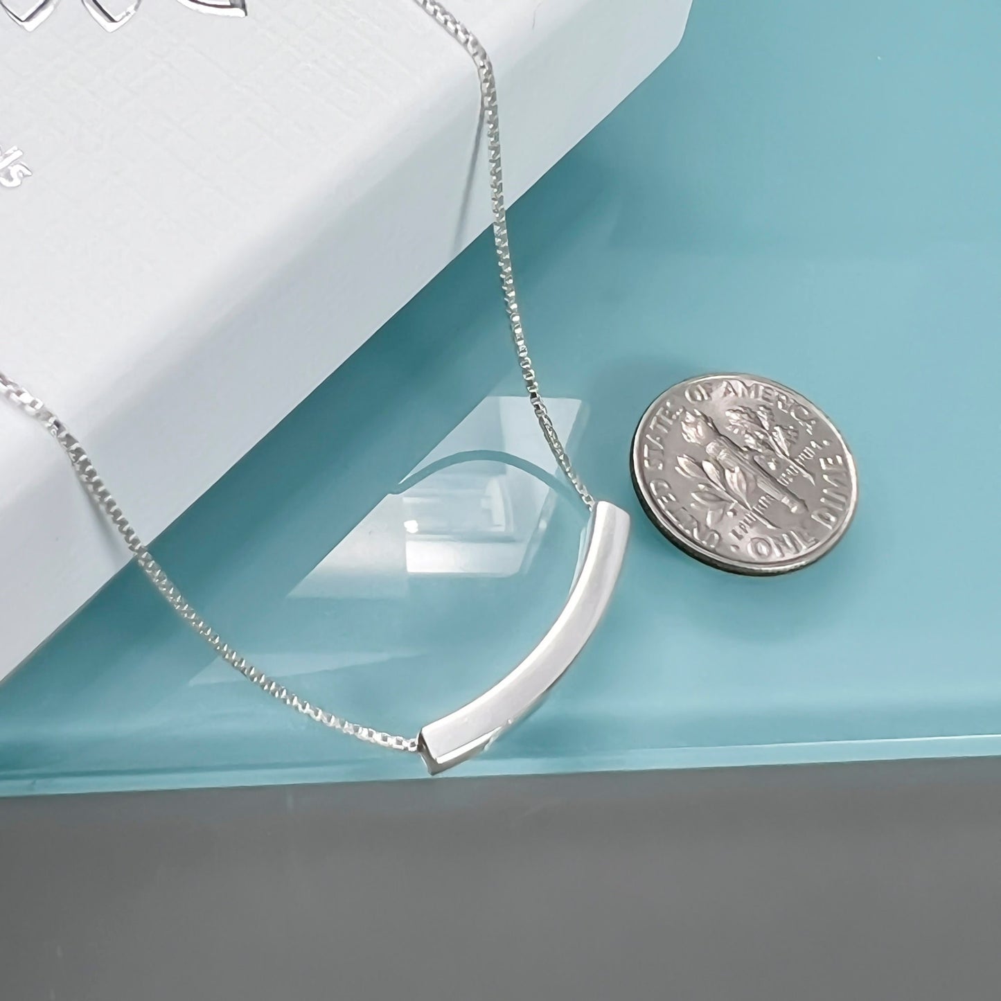 Sterling Silver Tube Bar Necklace, Layering Necklace, Girlfriend Gift, Gift for Wife, Sister Birthday Gift Necklace, Mom Anniversary Gift