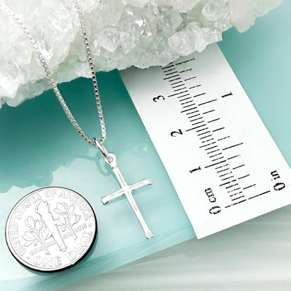 Cross Necklace, Sterling Silver Cross Necklace, Tiny Cross Necklace, Sterling Silver Cross Pendant, Cross Jewelry, Baptism Gift Necklace