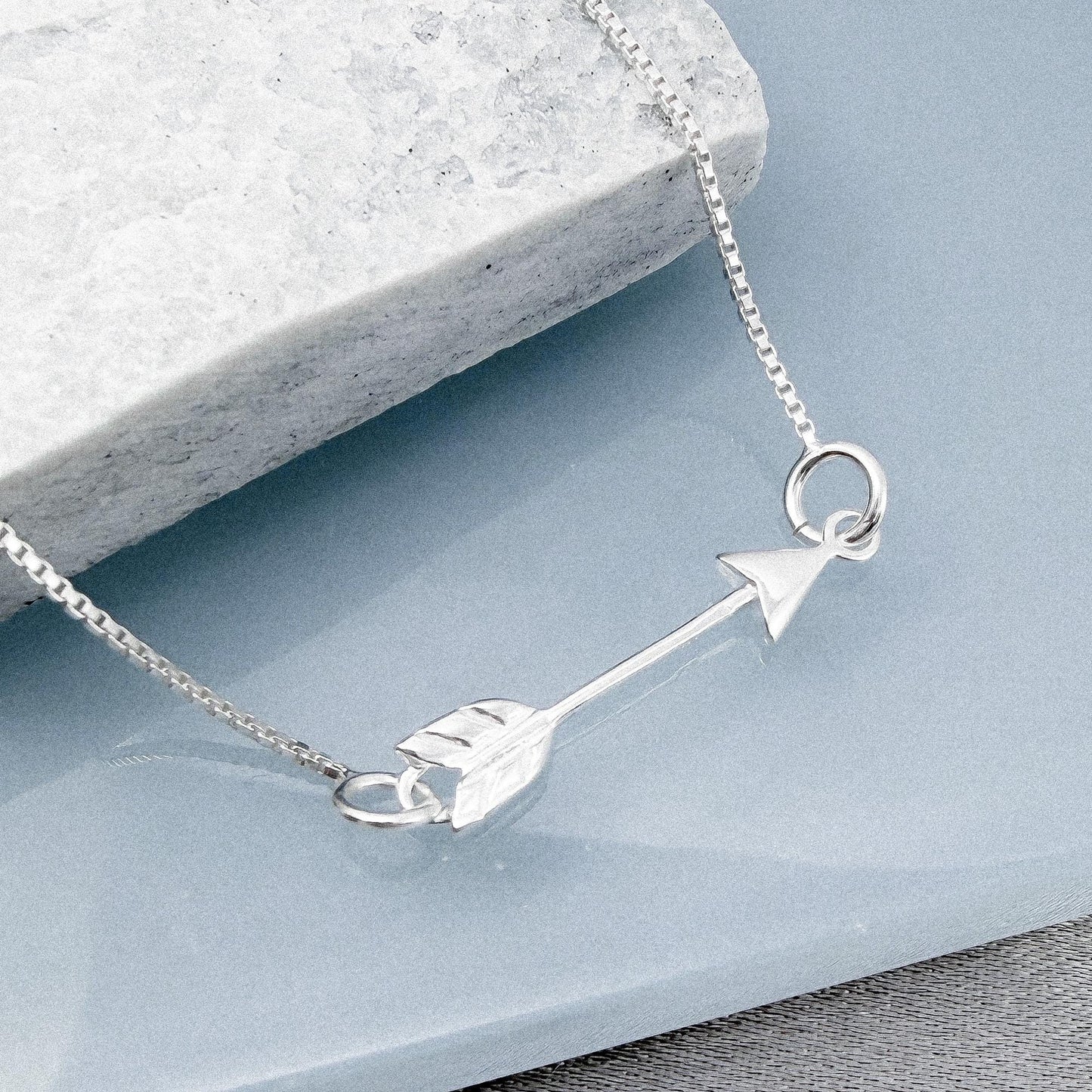Sterling Silver Arrow Necklace Minimalist Dainty Bar Pendant Layering Jewelry