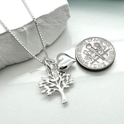 Dainty Tree of Life Necklace, Mother of the Bride Gift Necklace, Sterling Silver Tree of Life Necklace, Mother in Law Gift Necklace