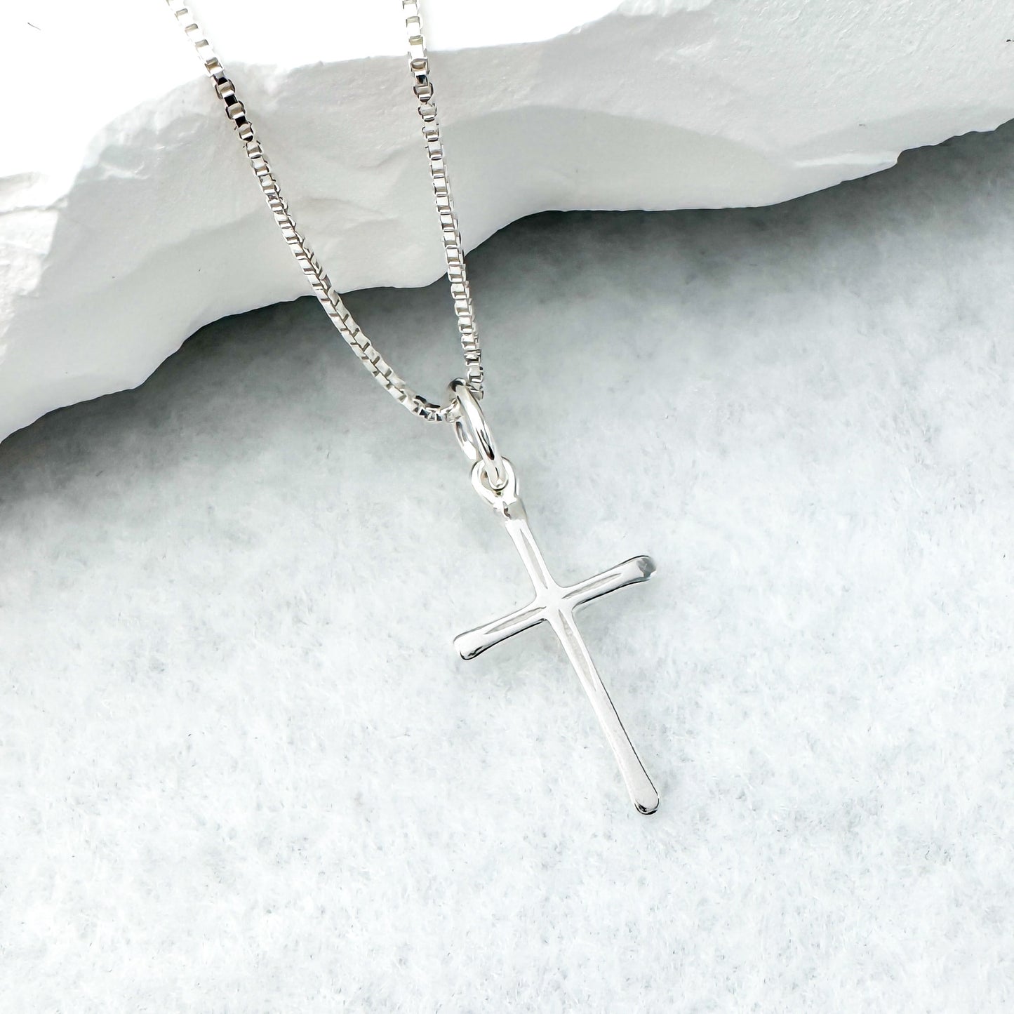 Cross Necklace for Women, Gift Necklace for Teens, Sterling Silver Cross Necklace