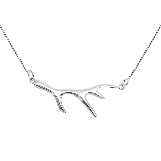 Sterling Silver Antler Necklace