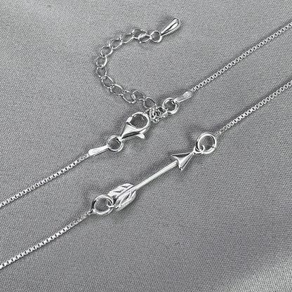 Silver Arrow Necklace, Sterling Silver Sideways Arrow Necklace, Archer Necklace, Daughter Graduation Gift Necklace, Graduate Gift Necklace
