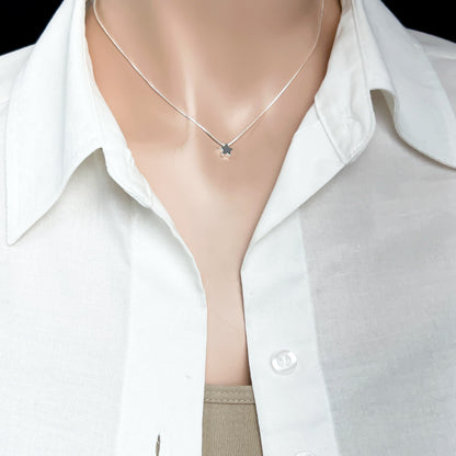 Sterling Silver Star Choker Necklace, Tiny Delicate and Dainty Star Layering Necklace, Best Friend Gift, Minimalist Casual EverydayJewelry