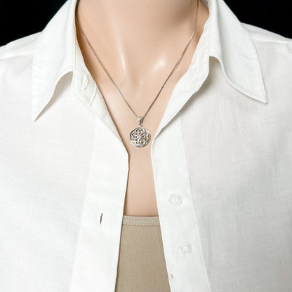 Sterling Silver Celtic Knot Pendant Necklace, Sterling Silver Celtic Necklace, Irish Necklace, Gift for Grandmother, Wife Birthday Necklace