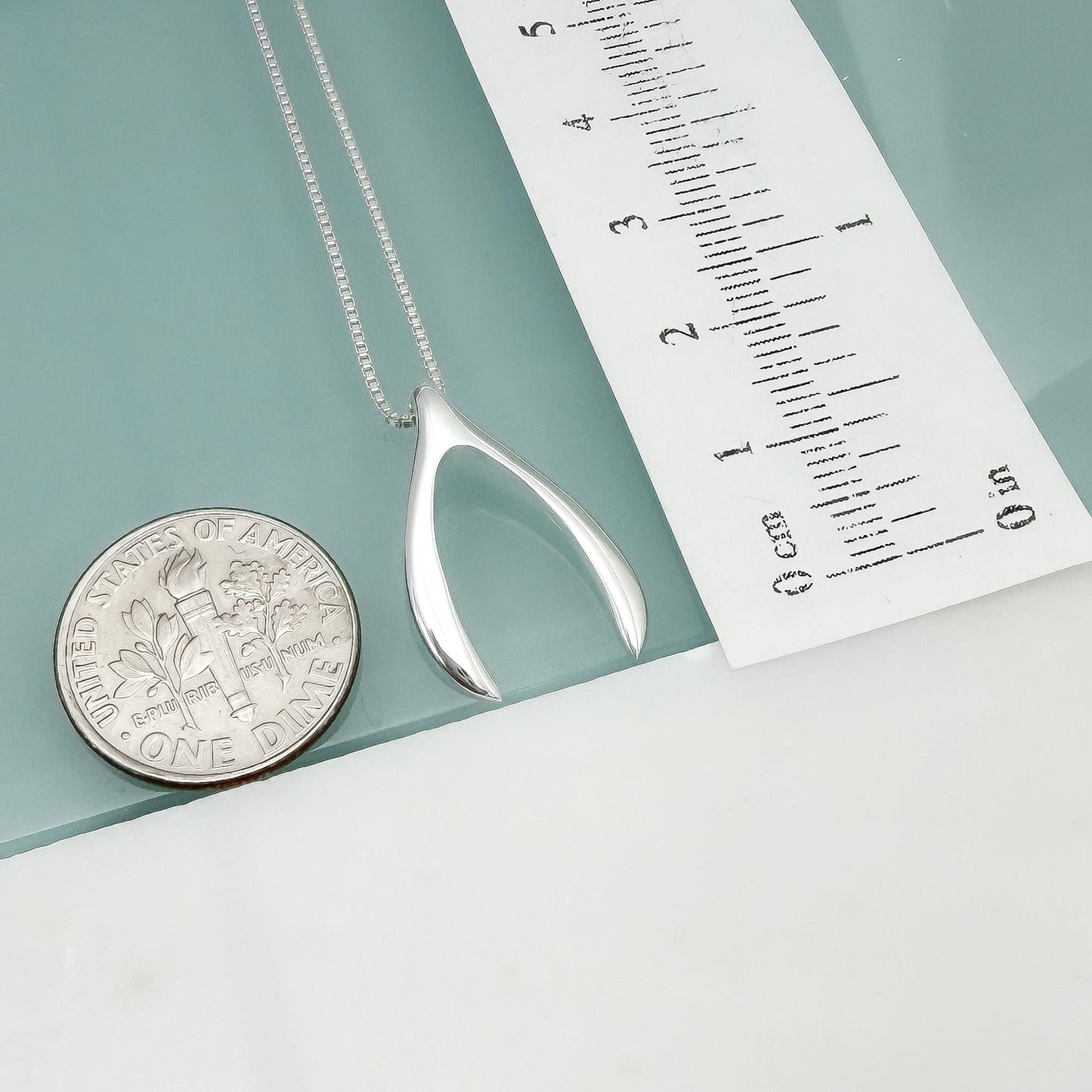 Good Luck Necklace, Sterling Silver Wishbone Pendant Necklace, Dainty Minimal Necklace