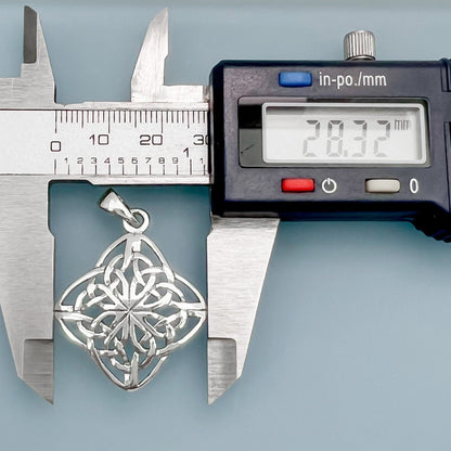 Sterling Silver Celtic Knot Pendant Necklace, 925 Sterling Silver Celtic Necklace Necklace, Irish Necklace, Wife Birthday Gift Necklace