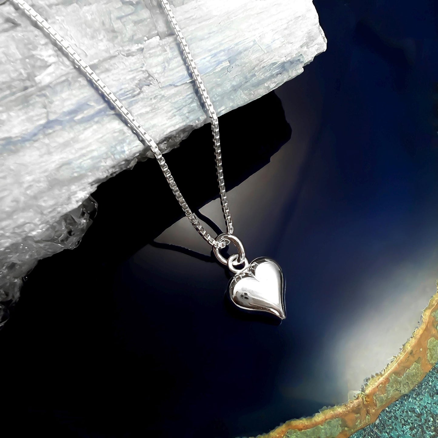 Tiny and Dainty Sterling Silver Heart Necklace for Women, Tiny Heart Charm, Daughter Birthday Gift, Wife Anniversary Gift, Mom Birthday Gift