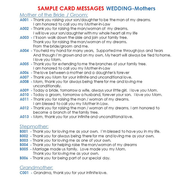 sample messages for mothers