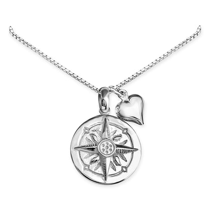 Compass Necklace Sterling Silver, Graduate Gift, Go Confidently in the Direction of Your Dreams, Graduation Gift Necklace