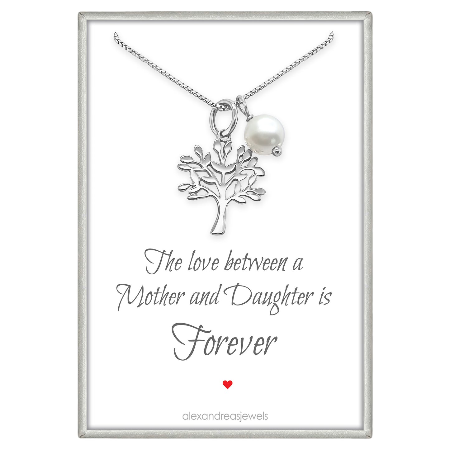 Tree of Life Necklace, Mother in Law Gift Necklace, Mother of the Bride, Mother of the Groom Gift, Sterling Silver Tree of Life Necklace, Mother's Day Gift for Mom (love between mother and daughter)