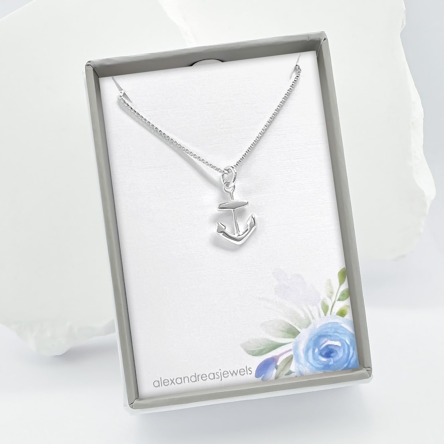 Sterling Silver Anchor Necklace