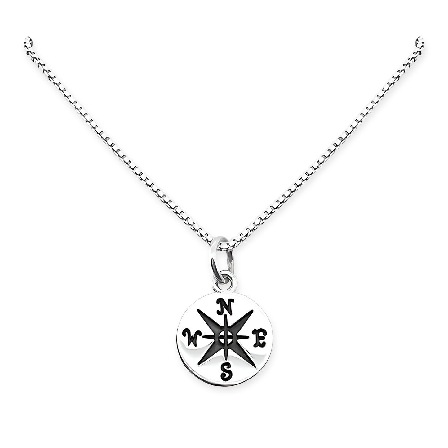 Small and Dainty Sterling Silver Compass Necklace for Women, Gift for Her, Graduation Gift Necklace