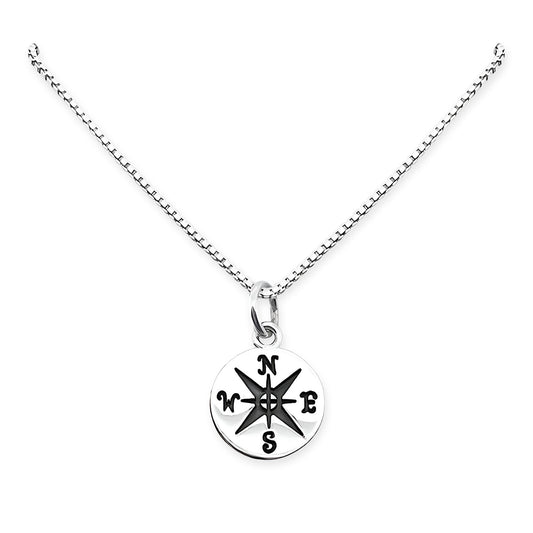 Small and Dainty Sterling Silver Compass Necklace for Women, Gift for Her, Graduation Gift Necklace