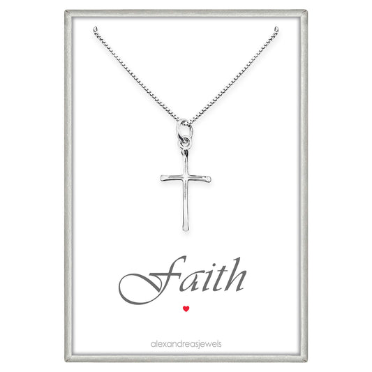 Tiny and Dainty Sterling Silver Cross Necklace for Women, Baptism Gift Necklace for Teens, Goddaughter Gift, Godmother Gift