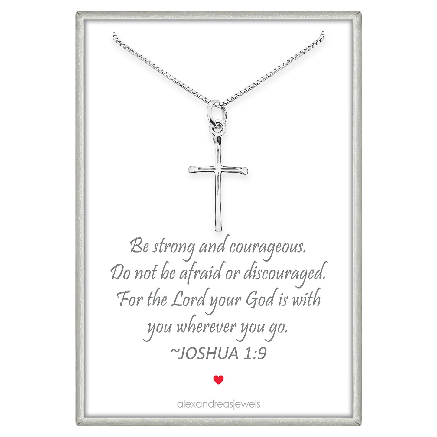 Dainty Sterling Silver Cross Necklace for Women, Gift Necklace for Teens, Sterling Silver Cross Necklace