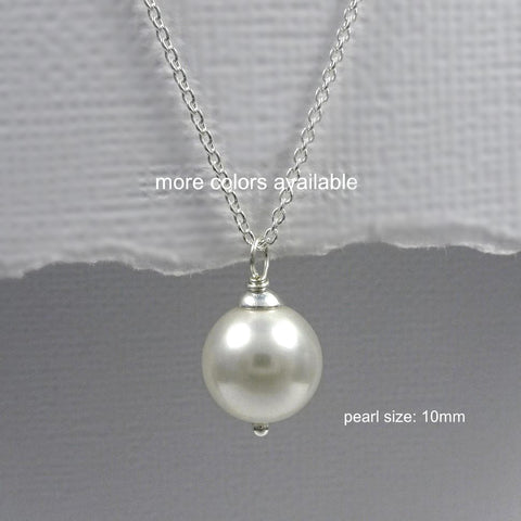 single ivory pearl necklace