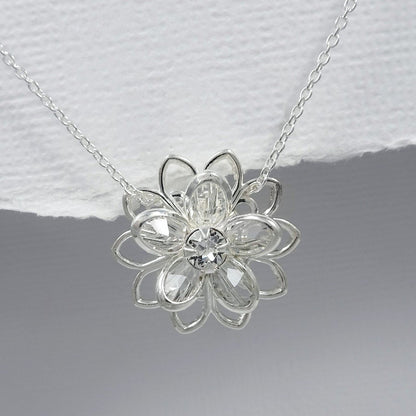 crystal flower necklace