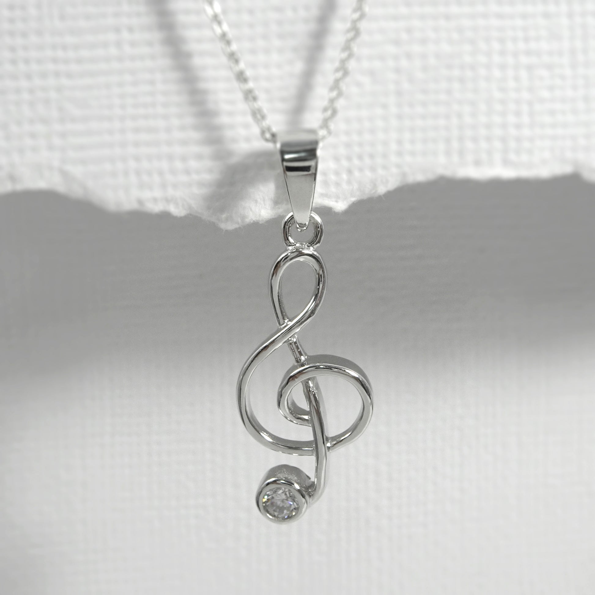 treble clef necklace