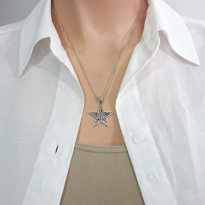 star necklace on a model mannequin