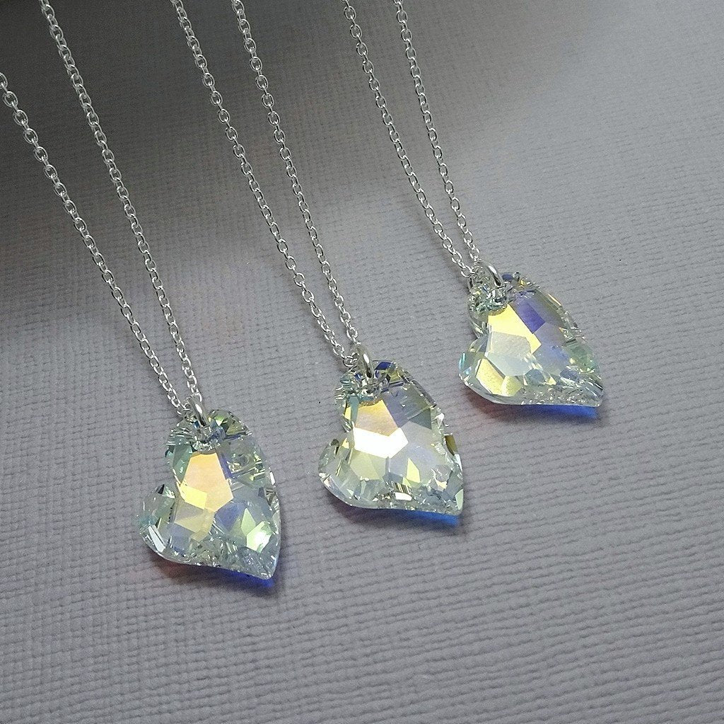 crystal heart necklace