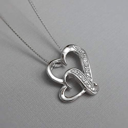 double heart necklace