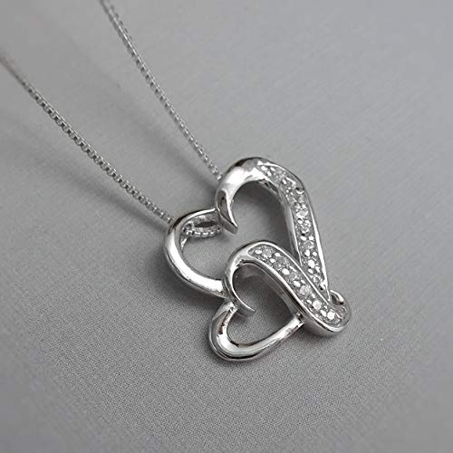 double heart necklace