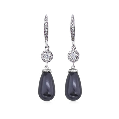 Mystic Black Wedding Necklace and Earrings Set