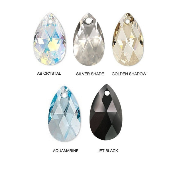 flat faceted pear crystal color chart