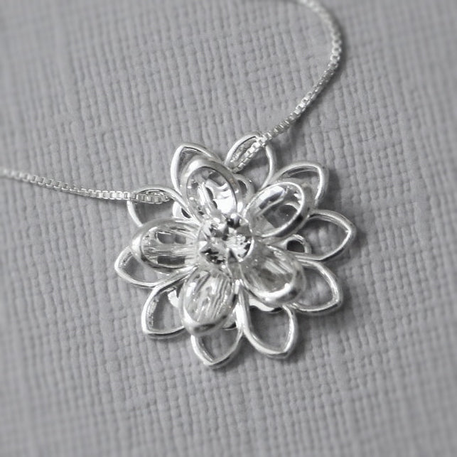 Swarovski Crystal Flower Necklace