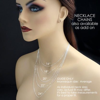 Sterling Silver Cross Pendant with Black Onyx Stone, 25mm