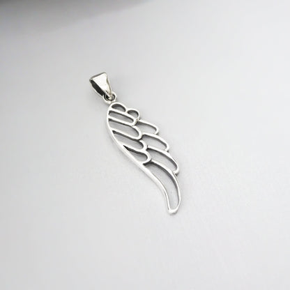 Sterling Silver Wing Pendant, 35mm