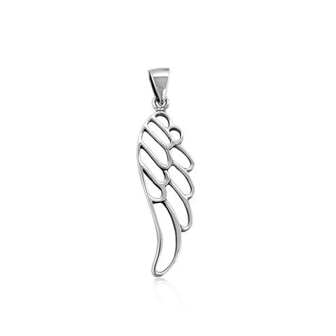 Sterling Silver Wing Pendant, 35mm