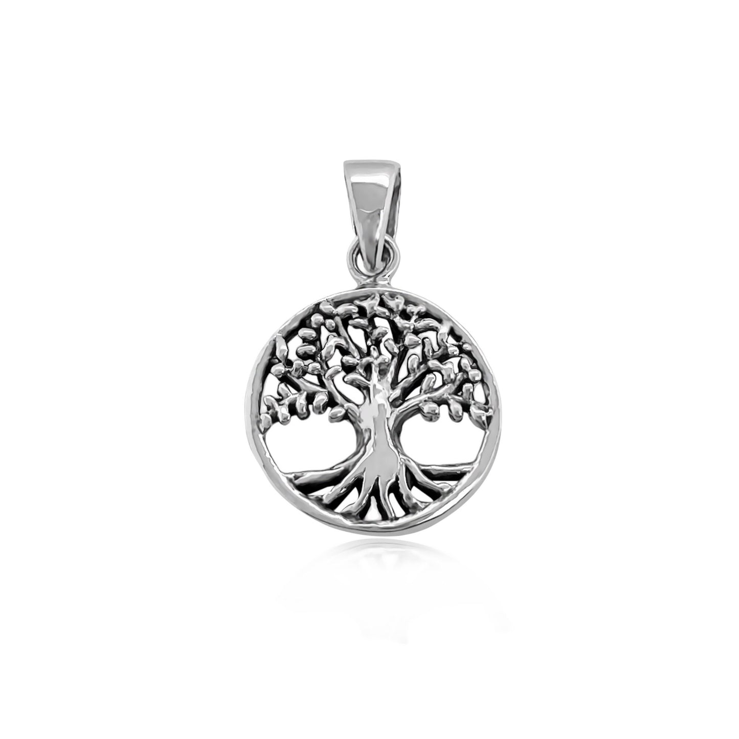 Sterling Silver Tree of Life Pendant, 16mm