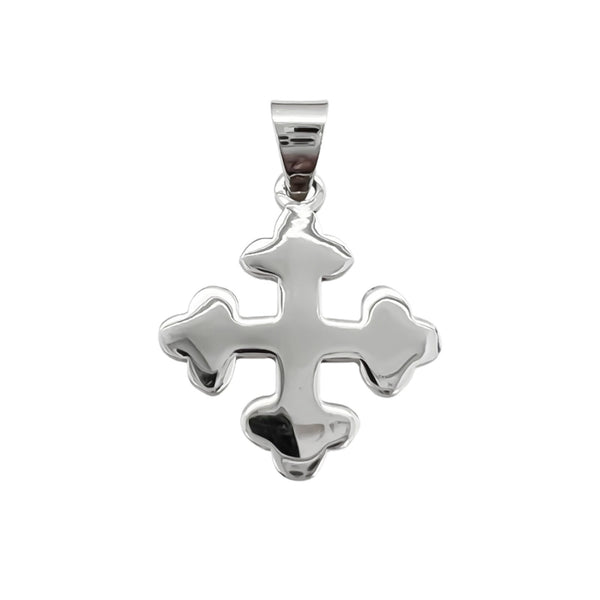 Plain Sterling Silver Cross Pendant, 18mm