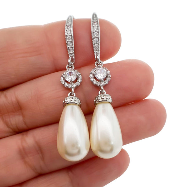 Swarovski Ivory Cream Pearl Wedding Jewelry Set, Bridal Jewelry Set, Necklace and Earrings Set, Bridesmaid Jewelry, Prom Jewelry