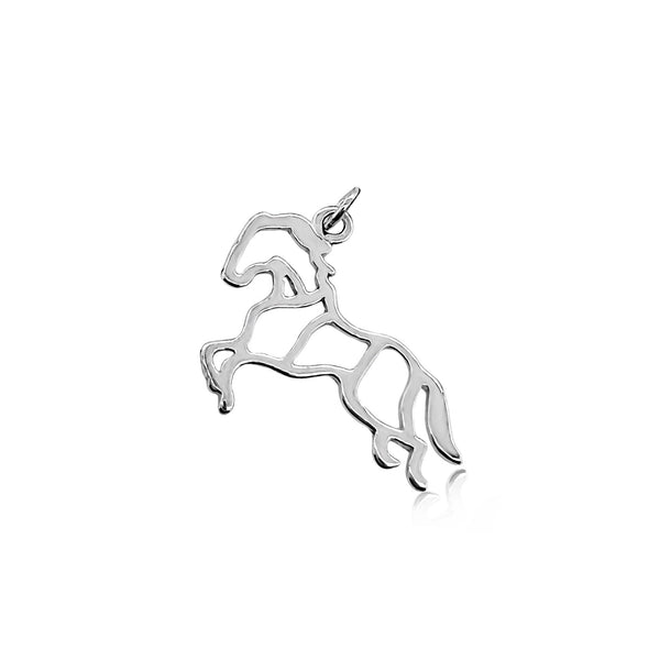 Small Sterling Silver Horse Pendant, 24mm
