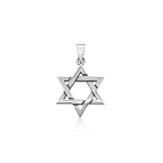 Sterling Silver Star of David Pendant, 16mm