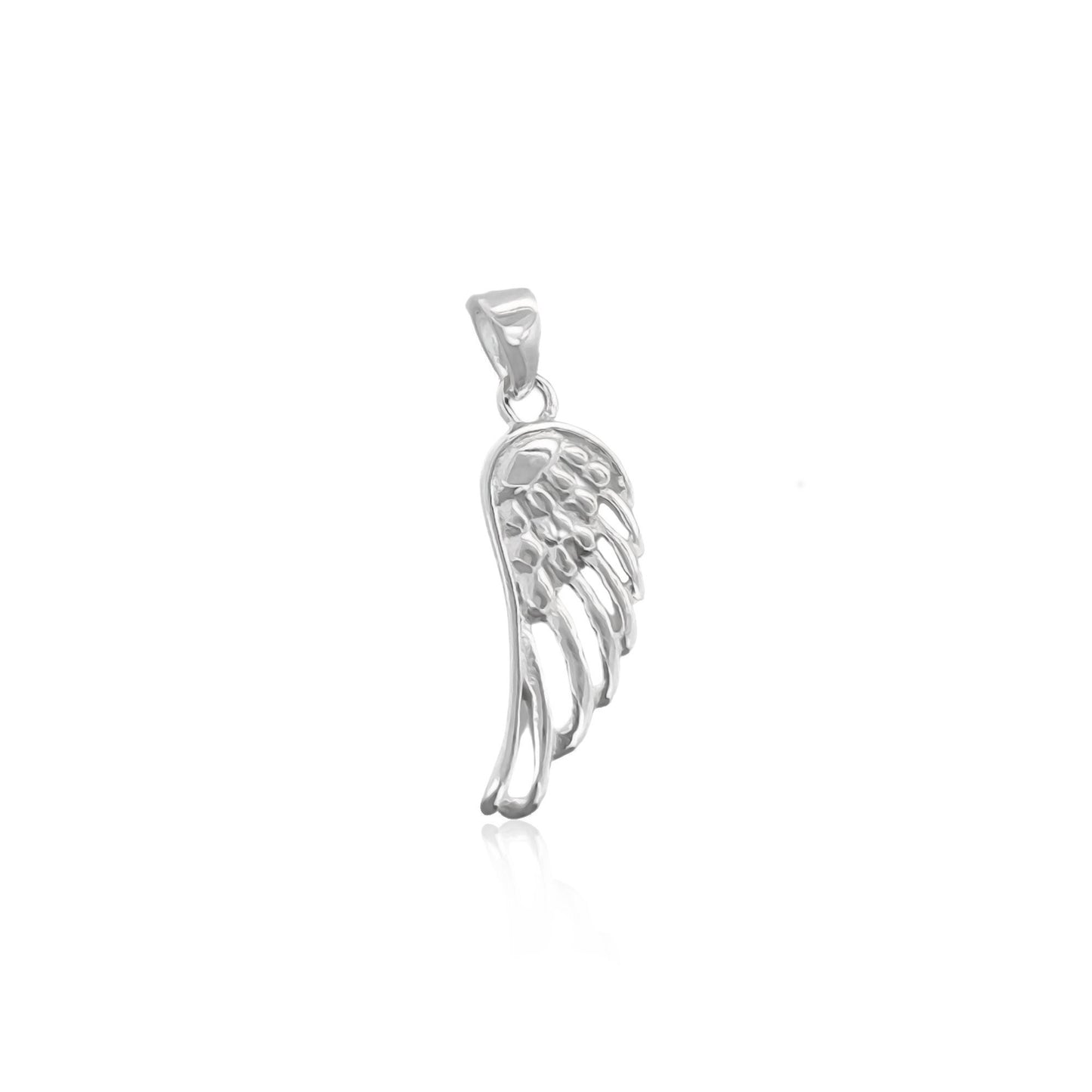 Tiny Sterling Silver Wing Pendant 22mm