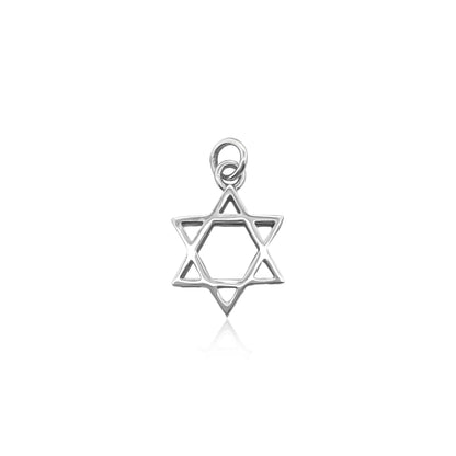 Small Sterling Silver Star of David Pendant, 13mm