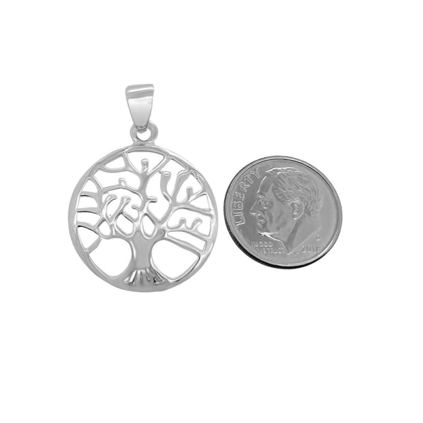 Sterling Silver Tree of Life Pendant, 22mm