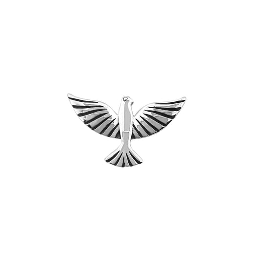 Small Sterling Silver Dove Pendant, 23mm