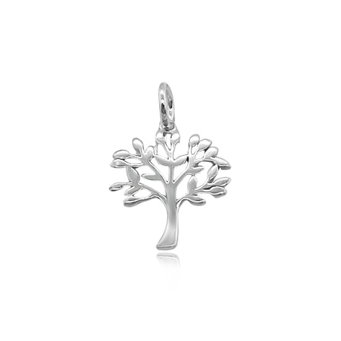 Small Sterling Silver Tree of Life Pendant, 17mm