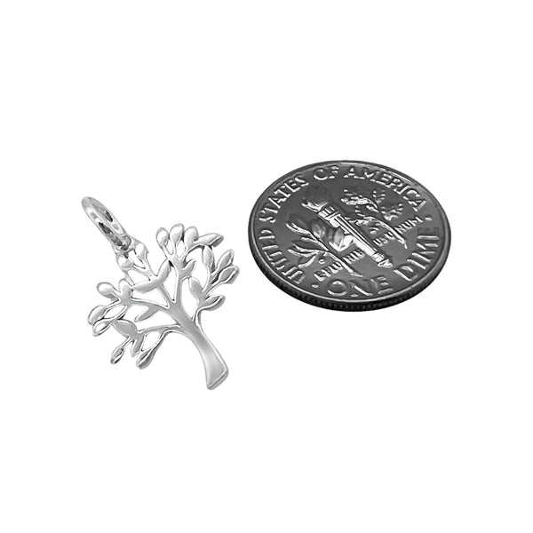 Small Sterling Silver Tree of Life Pendant, 17mm