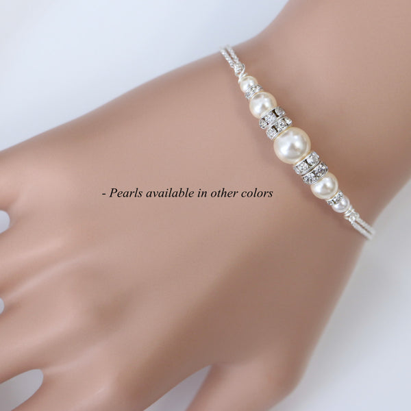 ivory pearl chain bracelet size reference