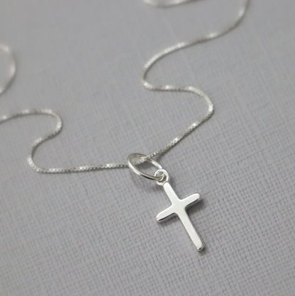 Tiny Simple Cross Necklace