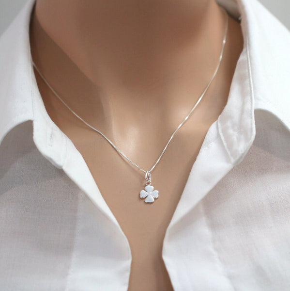 Sterling Silver Four-Leaf Clover Necklace