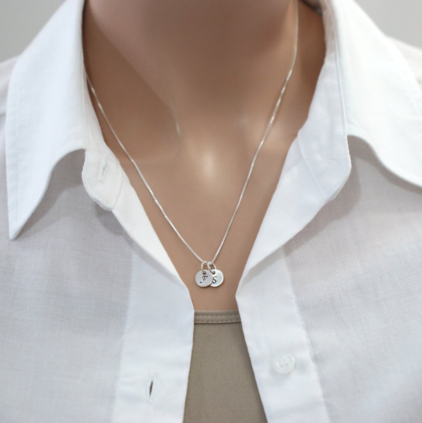 Sterling Silver Monogram Necklace